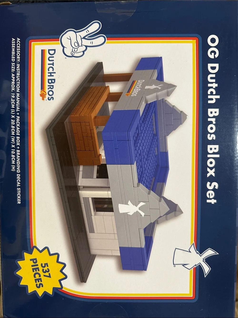 Dutch Bros Mini Blox Café Model - Blue, Gray, Brown
